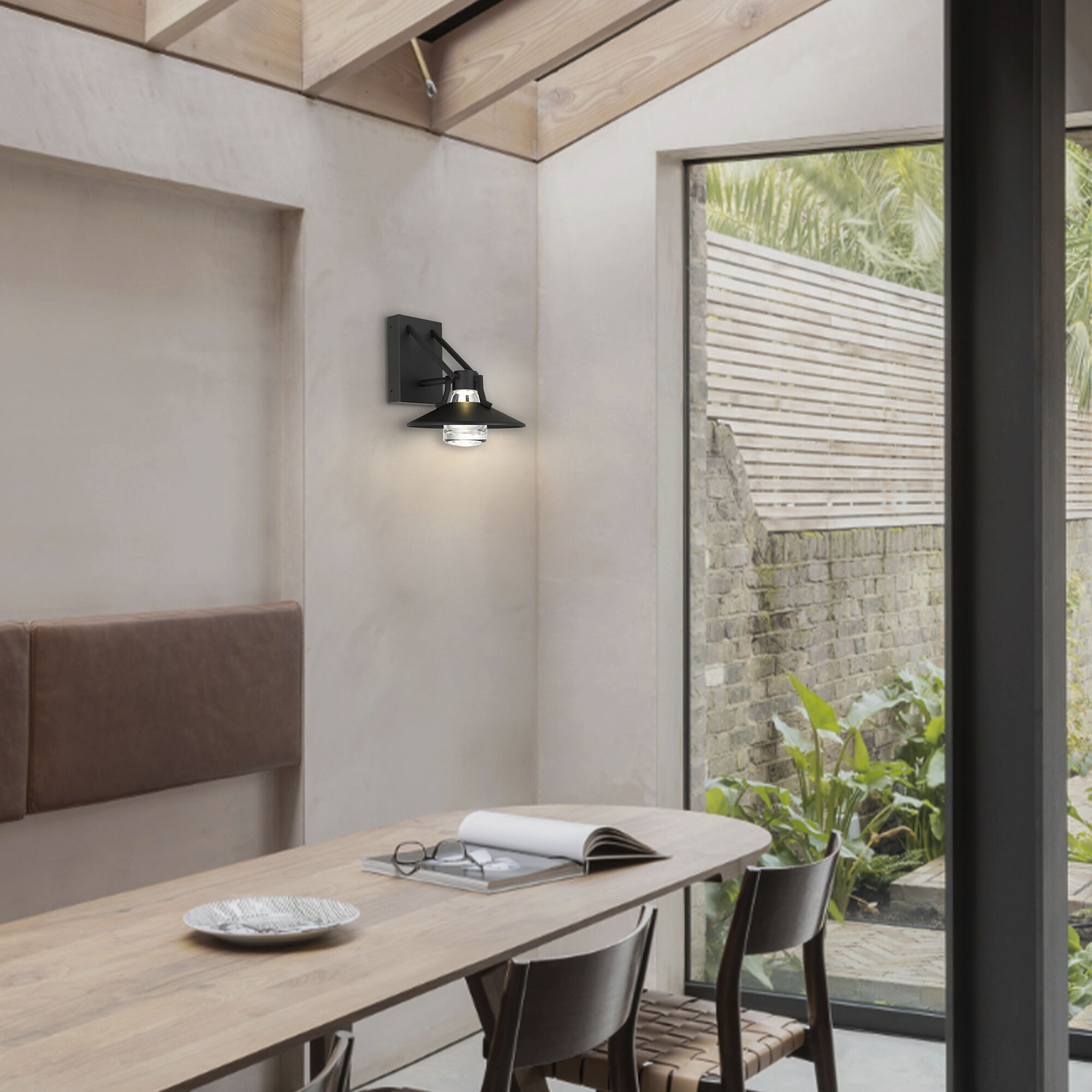 Radiant LED 9 inch Sand Black Outdoor Wall Sconce